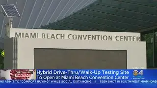 Hybrid Coronavirus Test Site At Miami Beach Convention Center