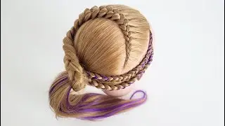 Feed-In Braids with Ponytail &mdash; Braiding Tutorial #55