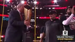 Georgia 2023 National Championship Trophy Presentation | TCU vs Georgia