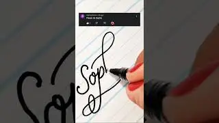 Say my beautiful name -- Sophia!  Practice lettering and cursive with me!