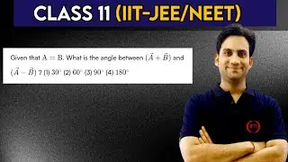Given that A = B. What is the angle between (vector A + vector B) and (vector A - vector B)?