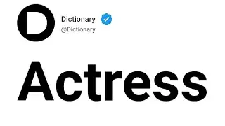 Actress Meaning In English