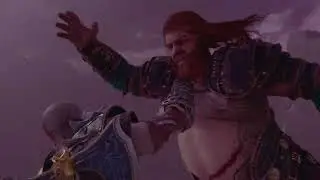 God of war vs Thor fighting scene 
