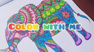 Color with me (animal kingdom coloring)🐘