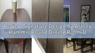 Review Signature Design by Ashley Hammis Round Dining Room Drop Leaf Table, Seats up to 4, Hinged Dr