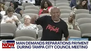 $3 Million Now: Man demands reparations payments during Tampa council meeting | LiveNOW from FOX