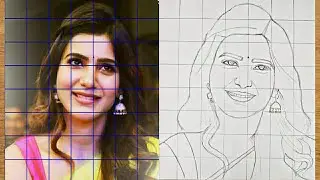How to draw Samantha (Outline tutorial part. 1)//Grid method