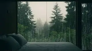 Soft Rain Sound Around Cabin Natural Calm Background for Sleep and Serenity