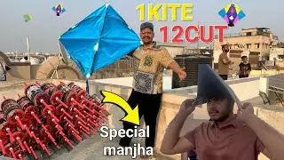 Best manjha To Cut kites Full Fun🤣 and Kite Fighting 