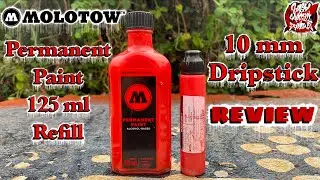 Graffiti Marker Review. Molotow permanent paint (Traffic Red) & Molotow 10mm Dripstick mop Review