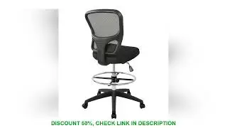 Ergonomic Office Chairs, Office Drafting Chair, Rolling Stool Chair Armless Standing Desk Chair with