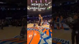 Victor Wembanyama takes the court for his FIRST #NBAXmas! 🎄🔥|#Shorts