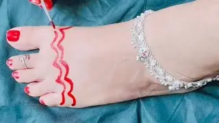 Alta Design for 👣Feet | Latest Mahawar & Mehndi Design 2025 | Pair Range ka Design Aalta Design 