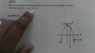 Lesson 5   Finding the Equation of a Parabola