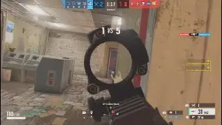 1vs5 Ace Clutch on Theme Park-Rainbow Six-Siege