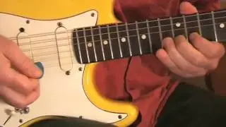 Plan blues &agrave; la guitare