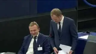 NIGEL FARAGE 2015 - LEAVES POLISH MEP SPEECHLESS TO THE POINT OF AWKWARD AT THE EU CHAMBER!!