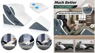 Orthopedic Bed Pillow Set | Post Surgery Memory Foam for Back, Neck and Leg Pain Relief | fit life