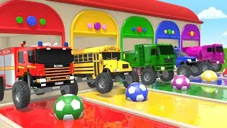 Baby Shark, Wheels On the Bus   Learning colors with a soccer ball, Baby Nursery Rhymes & Kids Songs