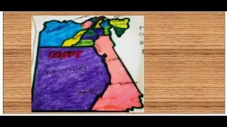 How to draw Egypt map step by step ## كيفية رسم خريطة مصر ##