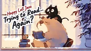 Trying to Read… Again? 😅 | Happy Lofi for a Cozy Snowy Day
