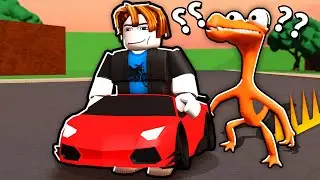 APOSTEI UMA CORRIDA COM O MONSTRO LARANJA DO RAINBOW FRIENDS (e ganhei)