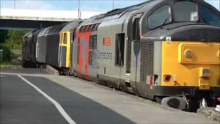 Overground 710258 on lowloader, Derby Station, 47772 on Northern Belle - 3rd June 2018