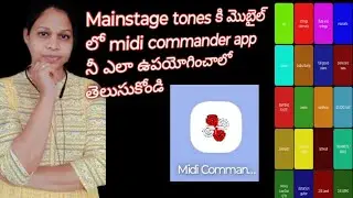how to assign mainstage tones two mobile app midi commander #in telugu