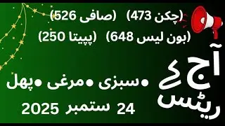 24-Sep-25 Today's Vegetable, Fruit & Chicken Lahore Rates - Community Green