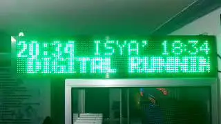 Jam Sholat Running Text 100 x 20 Hijau