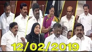 Tamil Nadu Assembly Speech Today 12/02/2019 | Dhanapal | Edappadi Palanisamy |STV
