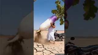 The rabbit saved the turnip plant from drying out by watering it 😭 #ai​ #tree​ #save​ #water​