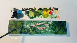 How to paint Koi Pond on 02