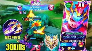 MANIAC 30 Kills!! New META Popol and Kupa 1st Item Sea Halberd!! Max Power MLBB