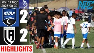 Clutch Free Kick Equalizer! | Bay Area Surf 13B 2-2 LASC 13B | Nat'l Prem Cup U13 | 2025-08-30 | HL