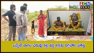 బద్వేల్ నాగల చెరువు కట్ట వద్ద అక్రమ విగ్రహాల ప్రతిష్ట | ACN News