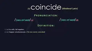 Coincide Meaning And Pronunciation | Audio Dictionary