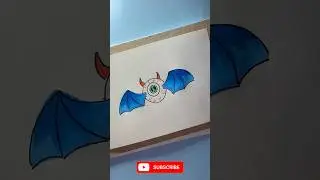 Halloween Eye Monster 👁️🦇 | Easy Spooky Drawing Tutorial