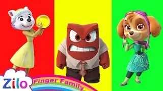 Paw Patrol Transforms Into Inside Out Finger Family Song | Paw Patrol Rhymes Creative For Kids