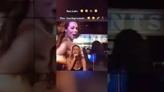 Mariah Carey singing her heart out while the wrong video plays in the back #mariahcarey #mariah