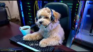 POV: Calling IT support because your Wi-Fi died. 💻📞 #TechSupport #IT #Funny #Office #Maltipoo #fypシ