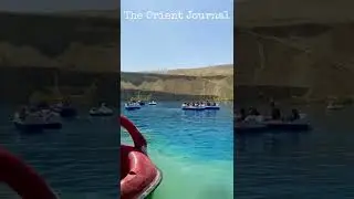 Lakeside at the Band-e Amir National Park as Afghans beat the July heat in paddle boats