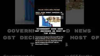 Good decision by central government to decrease GST #breakingnews #nifty #