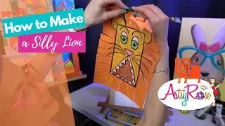 Silly Oil Pastel Lion using Oil Pastels