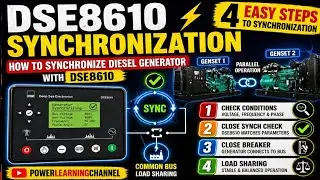 DSE8610 Synchronization Made Easy ⚡ Parallel Generators in 4 Steps | Power learning channel 