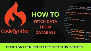 How to fetch data from database || How to show database all data in codeigniter