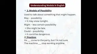 Master Modal Verbs in English#Verbs#LearnEnglish#EnglishGrammar#EnglishSpeaking#ESLLearners#English