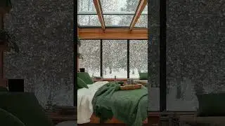 Would You Stay in This Cozy Tiny Cabin  🌲 #relax #cabinbliss #cozy