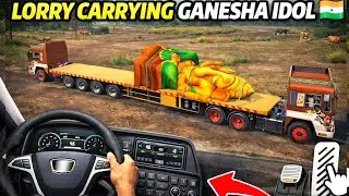 Transporting Ganpati Idol on Indian Roads 🚛 | Truck Driving Game: Truck Masters India Ganesha idol