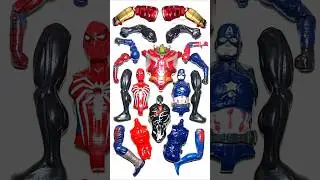 AVENGERS TOYS MARVEL'S, SPIDERMAN VS CAPTAIN AMERICA VS HULKBUSTER VS VENOM. #avengers